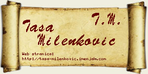 Tasa Milenković vizit kartica